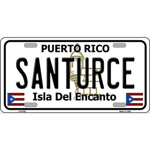 Santurce Puerto Rico Metal Novelty License Plate  LP-4752