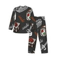 thumbnail image 2 of Bingfone Men'S Pajama Set 2 Piece Loungewear Pjs, Long Sleeve With Pajama Pants-Japanese Sushi Hashi, 2 of 9
