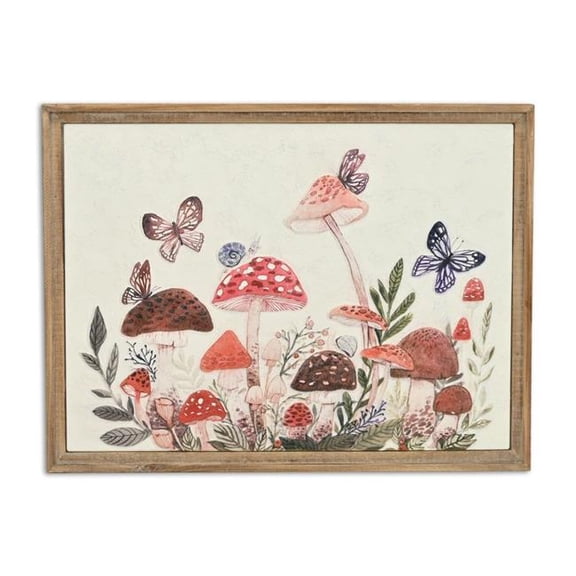 Hareton Colorful Forest Mushroom Metal Wall Art