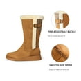 thumbnail image 4 of Dream Pairs Women's Winter Casual Snow Boots Wide Mid-Calf Fashion Warm Outdoor Boot DSB212 CAMEL Size 5, 4 of 6