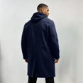 thumbnail image 6 of GrmtClth Men's Double Breasted Overcoat Notched Lapel Long Sleeve Mid‑Long Warm Winter Casual Business Trench Coat with Pockets, 6 of 9