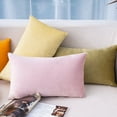 thumbnail image 4 of Xukmct Super Soft Velvet Square Pillowcases with Zipper, Decorative Luxury Pillow Cases Cushion Covers for Couch Sofa Bed, 4 of 7