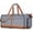 Blue Stripe, variant on 80L Large Foldable Travel Duffle Bag for Women - Separate Shoe Compartment, Carry On Weekend/Overnight/Hospital Bag with Straps (Blue Stripes)