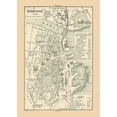 thumbnail image 2 of Baedeker 24x32 Black Ornate Wood Framed with Double Matting Museum Art Print Titled - Konstanz Germany - Baedeker 1896, 2 of 4