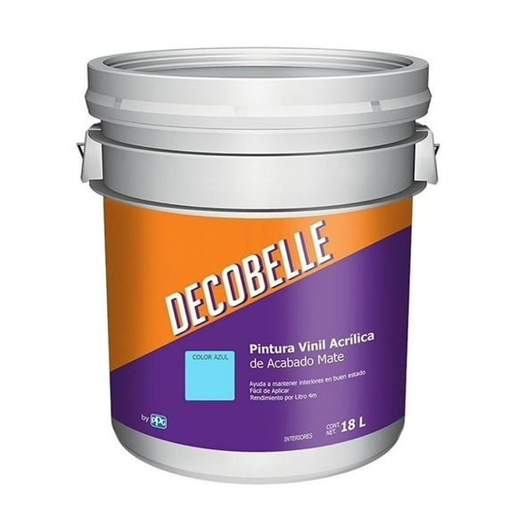 Pintura Decobelle Color Azul 18 Litros
