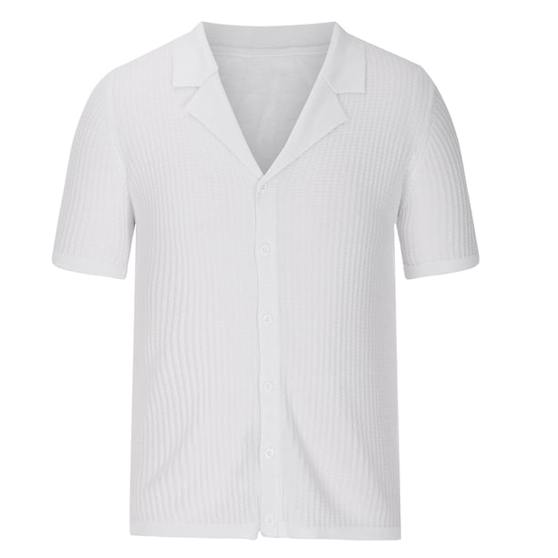 メンズウェア HYPE GOLF V NECK SHORT SLEEVE POLO WHITE Juebong Men's Trendy White Polo Shirts Hawaiian Casual Solid Short
