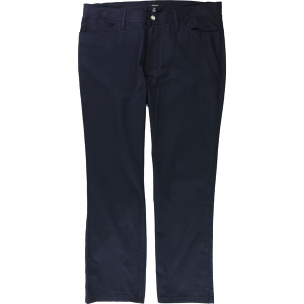 Alfani Mens Solid Casual Chino Pantalones, Azul, 34W x 30L