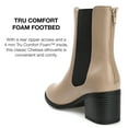 thumbnail image 3 of Journee Collection Womens Tayshia Tru Comfort Foam Back Heel Zip Stacked Heel Booties, 3 of 6