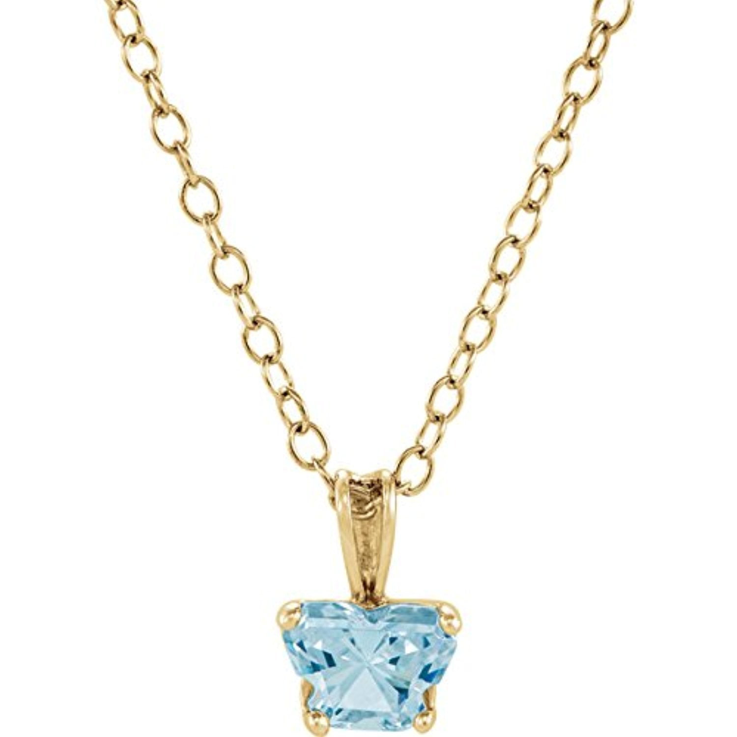 Bedrock Jewelry - 10kt Yellow March Birthstone 14 Necklace - Walmart ...