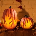 thumbnail image 3 of 8 Inch, Halloween Pumpkin Lights Fall Thanksgiving Pumpkin Light Decorations Pumpkin Prop with LED Light,Battery Operated Lighted Halloween Pumpkin Decorations Party Favor Gifts (B), 3 of 5