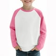 thumbnail image 5 of fnnxnal Big Girls 12T Watermelon Red Raglan Long Sleeve Shirt - Soft Stretchy Polyester Spandex Top for Daily Play & School, 5 of 8
