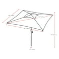 thumbnail image 6 of CorLiving 6.5ft x 6.5ft Square Durable Fabric Canopy Tilting Outdoor Umbrella with Steel Frame and Fillable Base for Patio, Pool, Garden, and more, 6 of 9