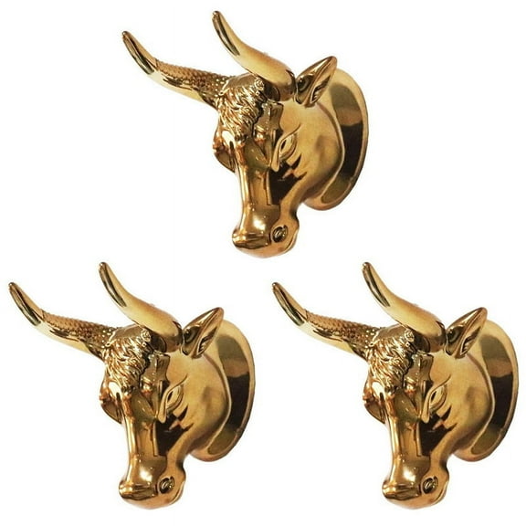 3X Guitar Holder Wall Hanger Bull Art Guitar Ukulele Hook Guitar Hanger Wall Hook Holder Stand for Guitar Ukulele,3 x Hook 12 x Screws 12 x Expansion bolts,gold