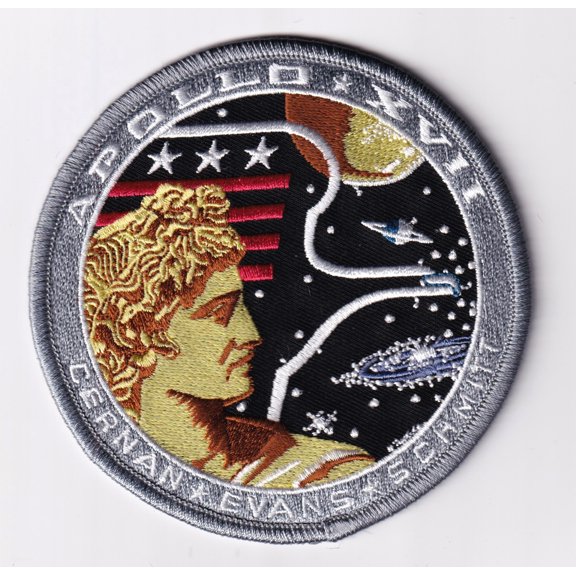 Apollo 17 Patch With Hook and Loop, 4"