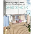 thumbnail image 5 of Foldable Gullwing Metal Structure Laundry Drying Rack, Space-Saving Clothes Drying Rack, 22.2 x 68.1 x 38 Inches, with Sock Clips Gray, 5 of 5
