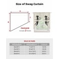 thumbnail image 6 of Letter I Swag Valances for Windows, Monogram Words Rod Pocket Sheer Valances for Large Windows, Swag Toppers Light Filtering for Kitchen Living Room 2 Panels 36''x45'', 6 of 6