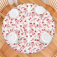 thumbnail image 2 of Multicolor Christmas Pattern Round Fitted Tablecloth with Elastic Edge,Dining Table Cover Waterproof,Outdoor Round Tablecloth for Camping,Dining,Indoor and Outdoor, 2 of 7