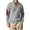 Gray, variant on Waffle Knit Polo Men Long Sleeve V-Neck Textured Pullover with Pockets Casual Fall Stand Collar Button Sweatshirt Moisture Wicking