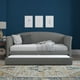 DHP Halle Upholstered Daybed and Trundle, Grey Linen, Twin - Walmart.com