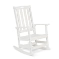 thumbnail image 3 of Aoodor Outdoor Rocking Chair, Ergonomic HDPE Rockers with All-Weather Design for Patio or Porch, White, 3 of 10