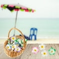thumbnail image 3 of 50Pcs 3.5" Foam Hawaiian Frangipani Artificial Plumeria Flowers Hat Hair Clips for Party Beach Vacation Home Wedding Decoration(Green), 3 of 5