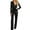 1-black jumpsuits for women, variant on UPPADA Women's Casual Long Sleeve Clubwear Party Sparkly Jumpsuits Elegant Deep V Neck Wide Leg Pants Rompers Black,L