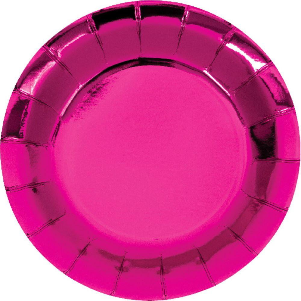 Hot Pink Foil 21st Birthday Tableware Set, Serves 8