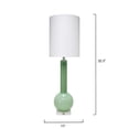 thumbnail image 3 of Jamie Young Studio Glass Table Lamp With Tall Thin Drum Shade Green, 3 of 5