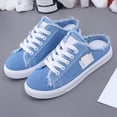 thumbnail image 6 of RotHome Women's Canvas Slip on Sneakers Fashion Casual Mule Shoes Comfortable Backless Loafers Breathable Lightweight Closed Toe Summer Walking Shoes, 6 of 7