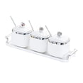 thumbnail image 4 of Lipstore Récipient de Stockage Alimentaire pour Condiments, Pot d'Assaisonnement pour Salon, 3 Pots argent, 4 of 8