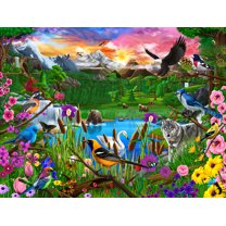 SunsOut Glorious Sunset 550 Piece Jigsaw Puzzle - 15x24 Inches, Art By Chuck Black