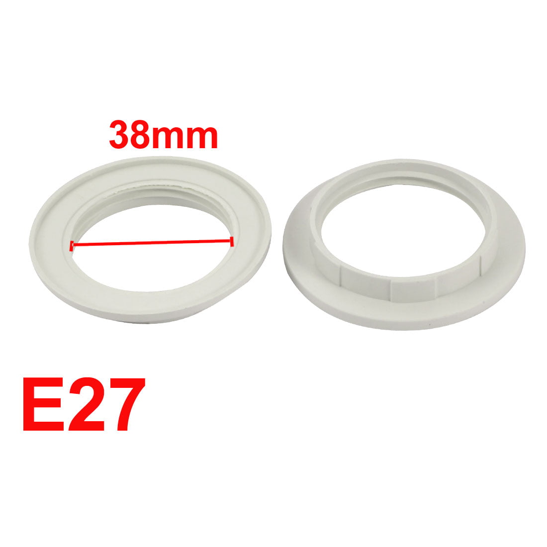 sourcingmap 10pcs Screw Bulbs Lamp Holder Twist and Lock E14 Socket Replacement Ring White 