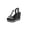 Black#rhine stone sandals for women, variant on Sparkly Slide Sandals for Women Summer Bling Rhinestone Crystals Dressy Platform Ankle Buckle Wedge Sandals Cooling Open Toe Wide Width Platform Beach Shoes Black,40