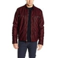 thumbnail image 2 of Luis Leather Mens Solid Hoody Genuine Lambskin Leather Jacket, Biker Jacket With Removable Hood, 2 of 4
