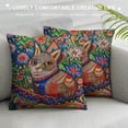 thumbnail image 3 of Orinice  Tribal Art Oaxaca Throw Pillow Cover Boho Mexico Face Colorful Collage Tradition Nation Culture Pillow Case  Decorative Men Women Boy Girl Room Cushion Cover for Home Couch Bed White, 3 of 5