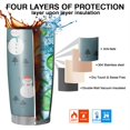 thumbnail image 7 of 20oz Tumblers Blue Christmas Snowman Pattern Stainless Steel Vacuum Insulated Double Wall Travel Tumbler Cups Mug with Lid and Straw,Cleaning Brush for Cold & Hot Drinks, 7 of 7