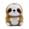 thumbnail image 2 of Cute Sitting Sloth Stuffed Animal 5.91 Inch Soft Brown And White Plush Toy For Bedtime Decor And Companion Gifts, 2 of 6