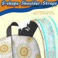 thumbnail image 5 of Sunflower White Pattern 17" Waterproof Oxford School Backpacks for Teens, S-Shape Padded Straps, for School, Travel, Hiking, Camping, 5 of 5