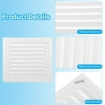 thumbnail image 3 of Uxcell 8x8" Gable Vent Cover, Aluminum Alloy Rectangular Floor Air Vent Covers Metal Soffit Return Grille with Screen Mesh and Screw 2 Pcs, 3 of 6