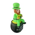 thumbnail image 3 of Herrnalise St Patricks Day Inflatables Outdoor Decorations,Giant Leprechaun Holding Shamrocks Decoration for Yard Lawn Decorations Indoor and Outdoor Theme Party Decor 5.9 Ft, 3 of 6