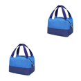thumbnail image 2 of Jumpingount Fiambrera para mujer, bolsos de lona para exteriores con cremallera, cosméticos, banco de energía para teléfono inteligente, bolsa Azul 2piezas, 2 of 6