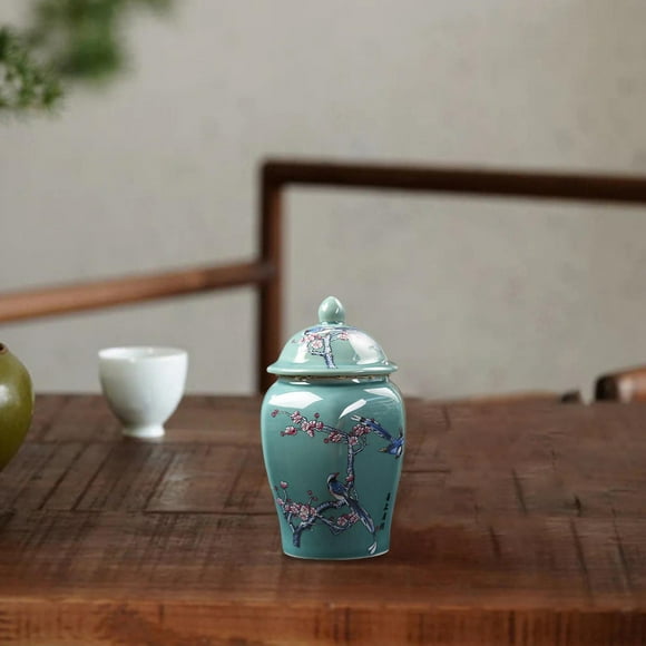 Jarra de jengibre de cerámica, maceta de lata de té, tarro de almacenamiento, tarro de comida, arreglo floral, centros de mesa, jarrón para decoración , s S Fernando tarro de jengibre