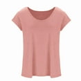 thumbnail image 3 of Womens Cap Sleeve V Neck Summer Tops Fashion Casual Loose Basic T Shirts Beach Tank Tees Cute Trendy Clothes, 3 of 5