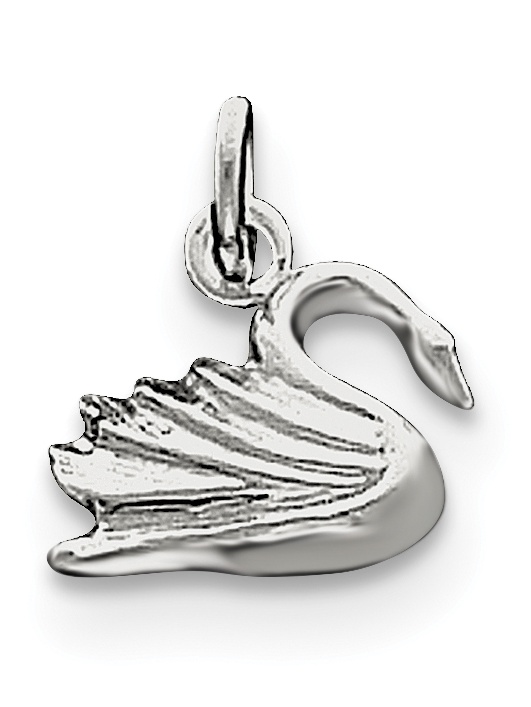 CHM133 2 Sterling Silver Swan Pendants 925 Sterling Silver Pendants
