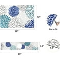 thumbnail image 7 of 2PCS Dish Drying Mats for Kitchen Counter, 12"x20" Absorbent Coffee Bar Mat with Blue Floral Pattern & Kitchen Sink Splash Guard for Coffee Maker Coffee Pot Espresso Machine Dining Room Decoration, 7 of 7