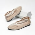 thumbnail image 4 of Women's Comfort Flats - Breathable Netting Dress Shoes with Adjustable Strap, Office & Casual Wear, 4 of 11