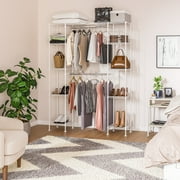 Seville Classics Expandable Closet Organizer System, White