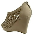 thumbnail image 4 of Top Moda Denver-1 Women's Bird Cage Gladiator Wedge Heel Sandals Platform ShoesTop Moda Denver-1 Women's Bird Cage Gladiator Wedge Heel Sandals Platform Shoes BEIGE 8.5, 4 of 5