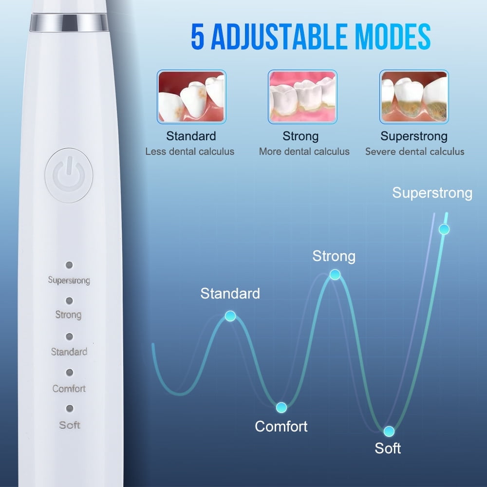 Flaremore Plaque Remover for Teeth,Rechargeable Electric Toothbrush,Water Dental Flosser Pick for Teeth 6-in-1 Electric Tooth Cleaner, Cordless Portable Waterproof Oral Irrigator White