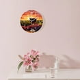 thumbnail image 3 of 16 Inch Wall Clock Battery Operated Silent Clock Decorative for Office, Kitchen, Outdoor, Living Room，Red Wine Glass Grape Pattern, 3 of 4